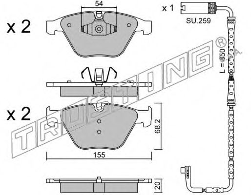 set placute frana,frana disc