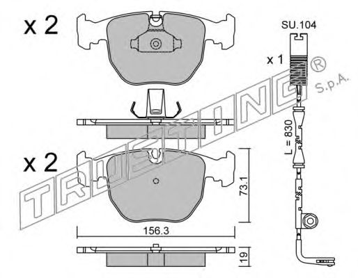 set placute frana,frana disc