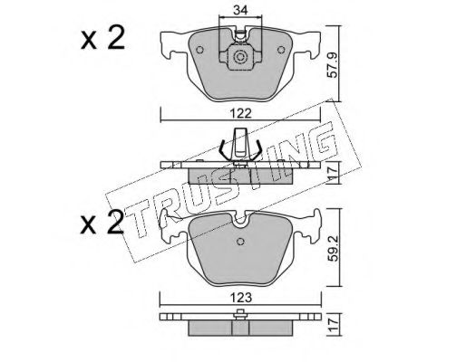 set placute frana,frana disc