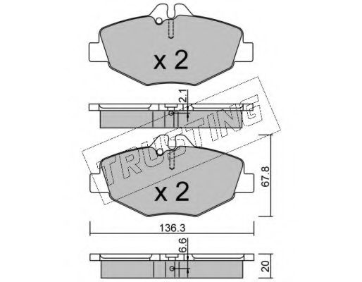 set placute frana,frana disc