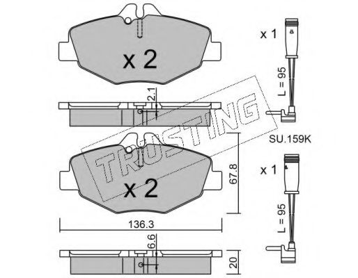 set placute frana,frana disc