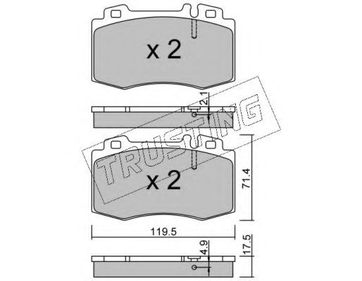 set placute frana,frana disc