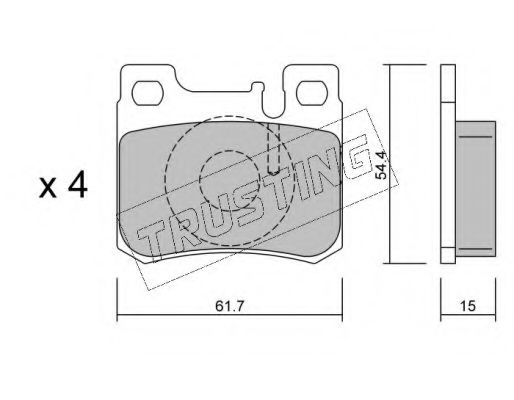 set placute frana,frana disc