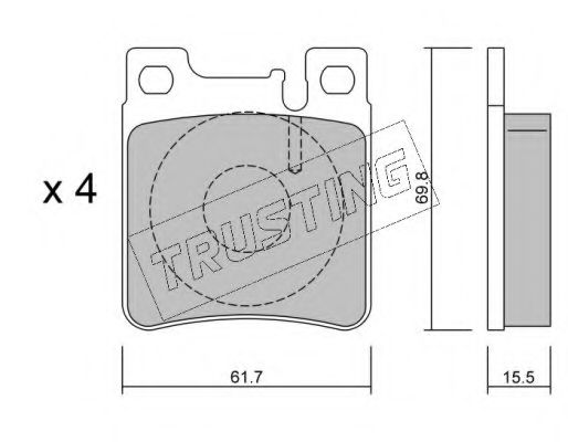 set placute frana,frana disc