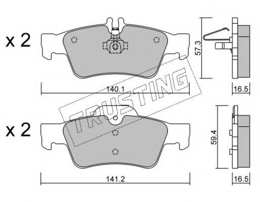 set placute frana,frana disc