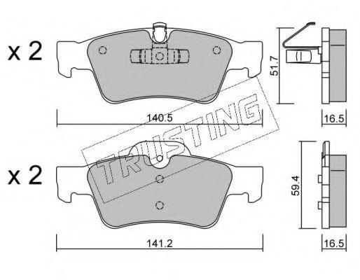 set placute frana,frana disc