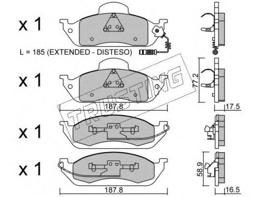 set placute frana,frana disc