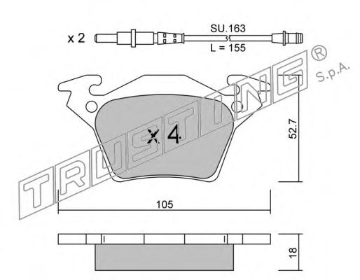 set placute frana,frana disc