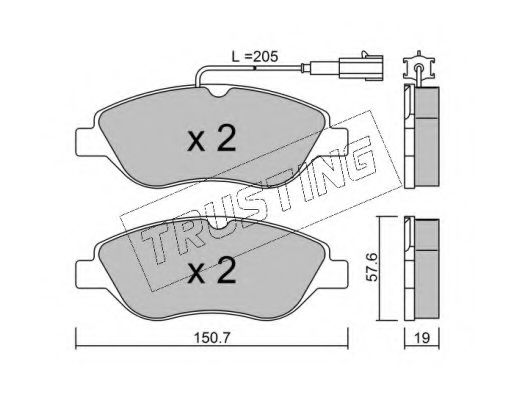 set placute frana,frana disc