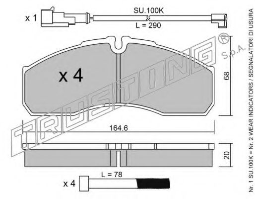 set placute frana,frana disc