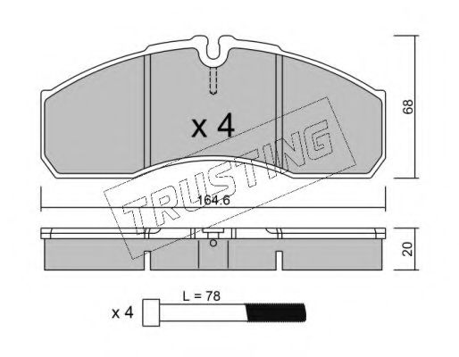 set placute frana,frana disc