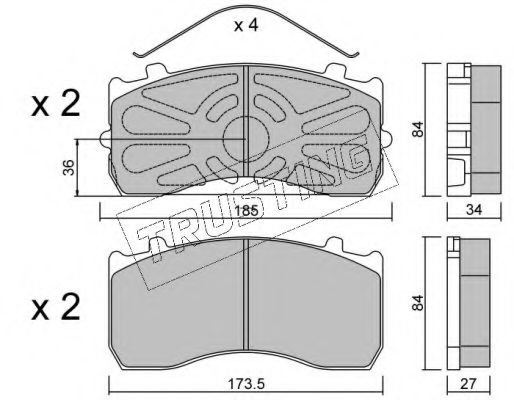 set placute frana,frana disc