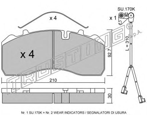 set placute frana,frana disc