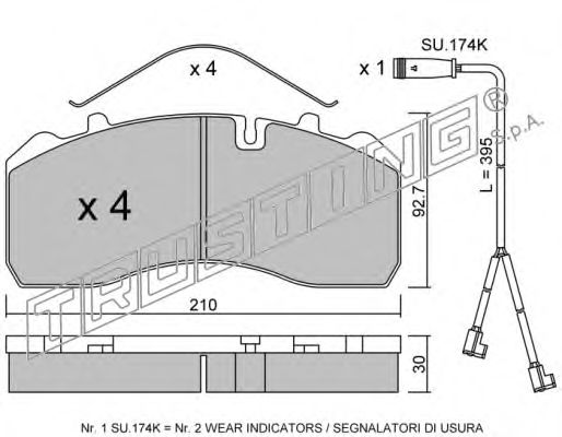 set placute frana,frana disc