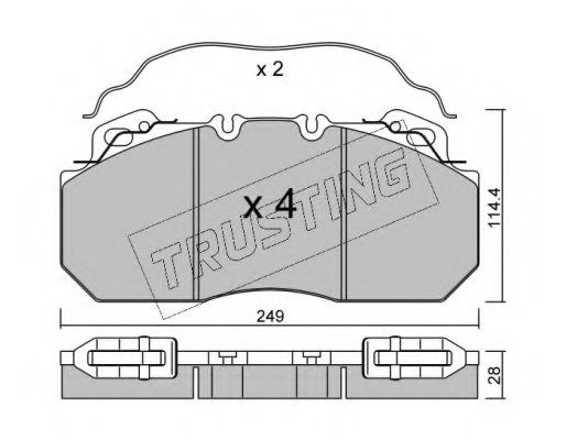 set placute frana,frana disc