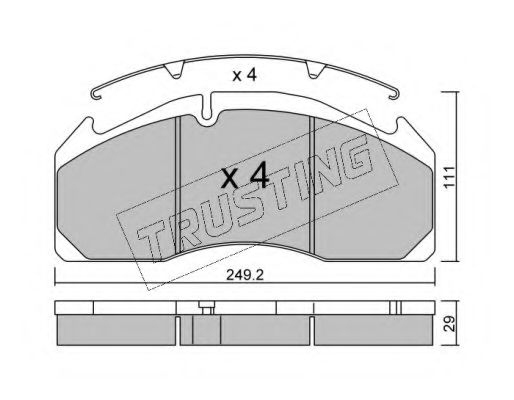 set placute frana,frana disc