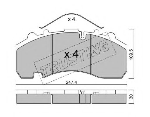 set placute frana,frana disc