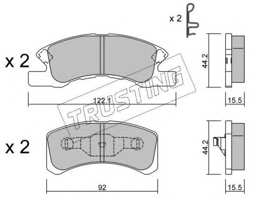 set placute frana,frana disc