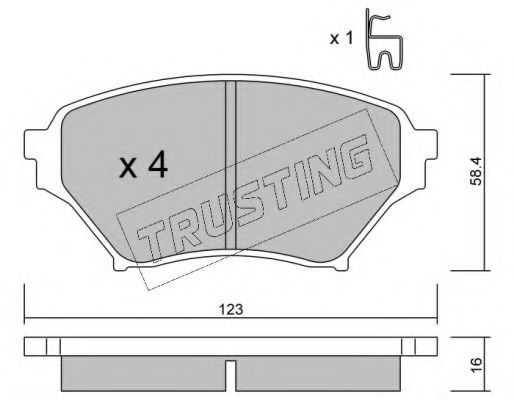 set placute frana,frana disc