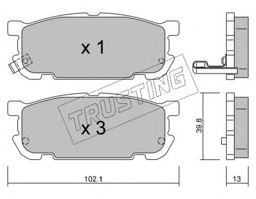 set placute frana,frana disc