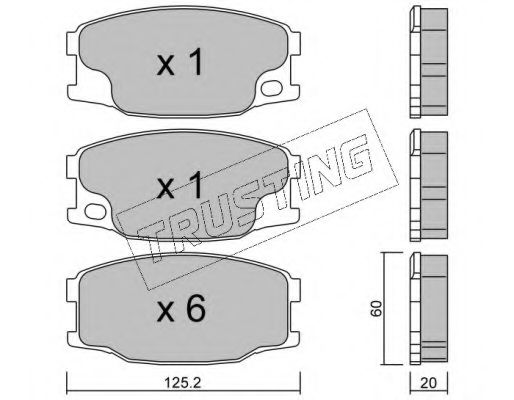 set placute frana,frana disc