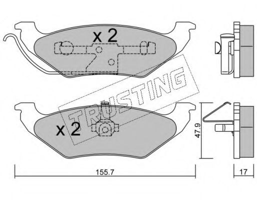 set placute frana,frana disc