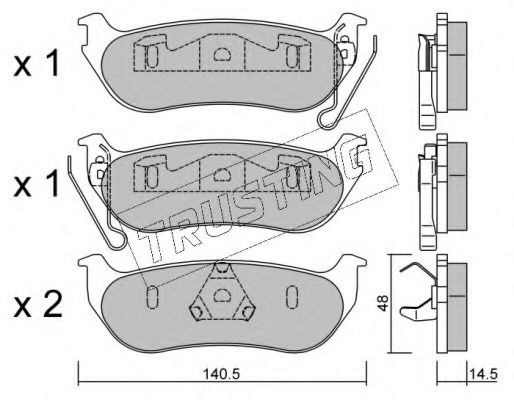 set placute frana,frana disc