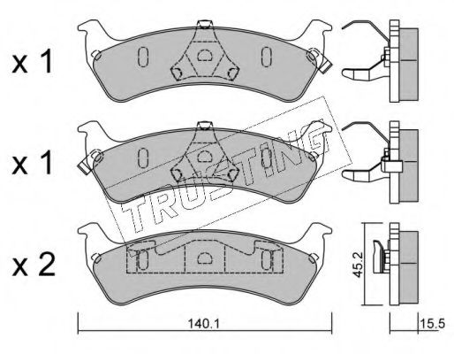 set placute frana,frana disc