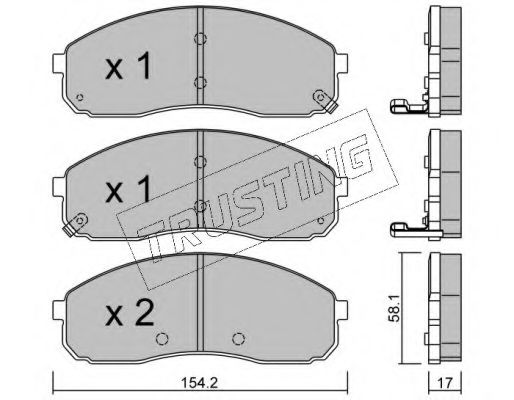 set placute frana,frana disc