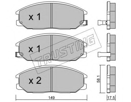 set placute frana,frana disc