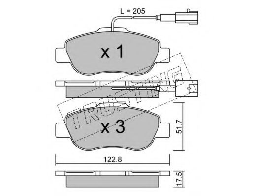 set placute frana,frana disc