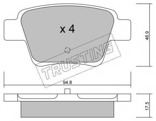 set placute frana,frana disc