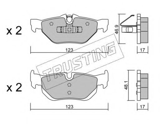 set placute frana,frana disc