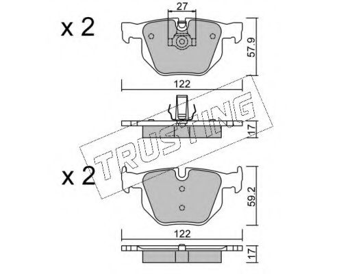 set placute frana,frana disc