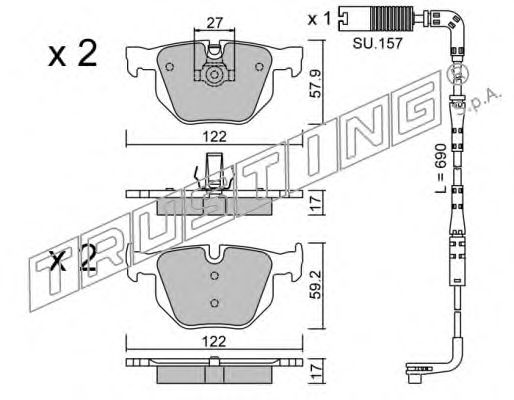 set placute frana,frana disc