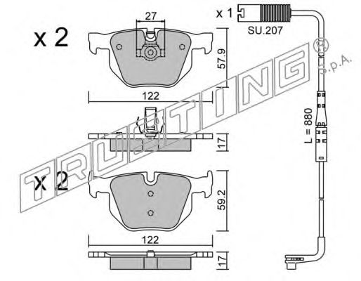 set placute frana,frana disc