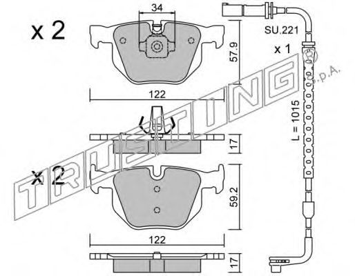 set placute frana,frana disc