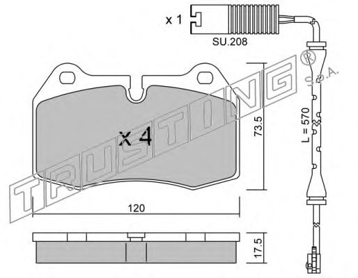 set placute frana,frana disc