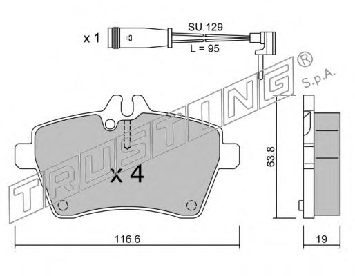 set placute frana,frana disc