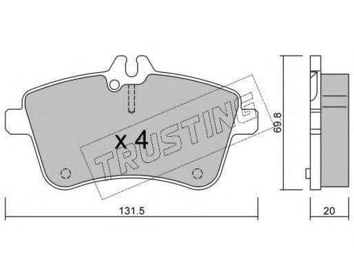 set placute frana,frana disc