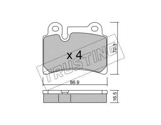 set placute frana,frana disc