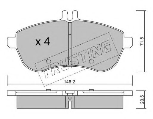 set placute frana,frana disc