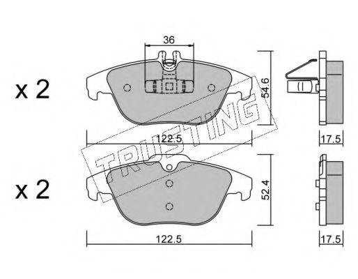 set placute frana,frana disc