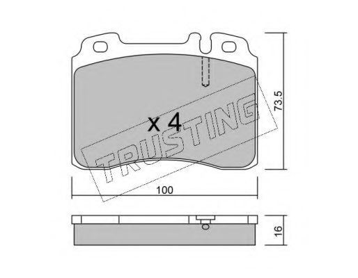 set placute frana,frana disc