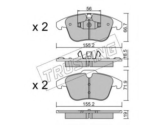 set placute frana,frana disc