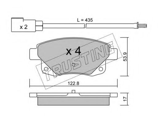 set placute frana,frana disc