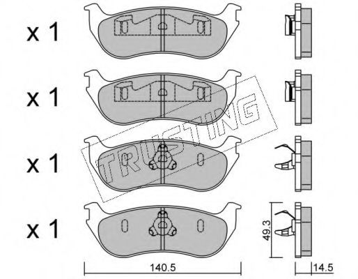 set placute frana,frana disc