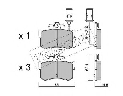 set placute frana,frana disc