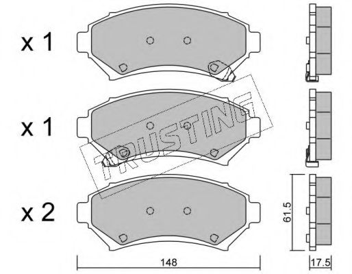 set placute frana,frana disc