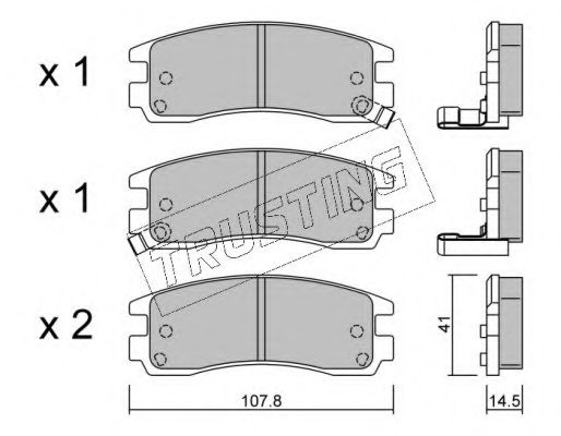 set placute frana,frana disc